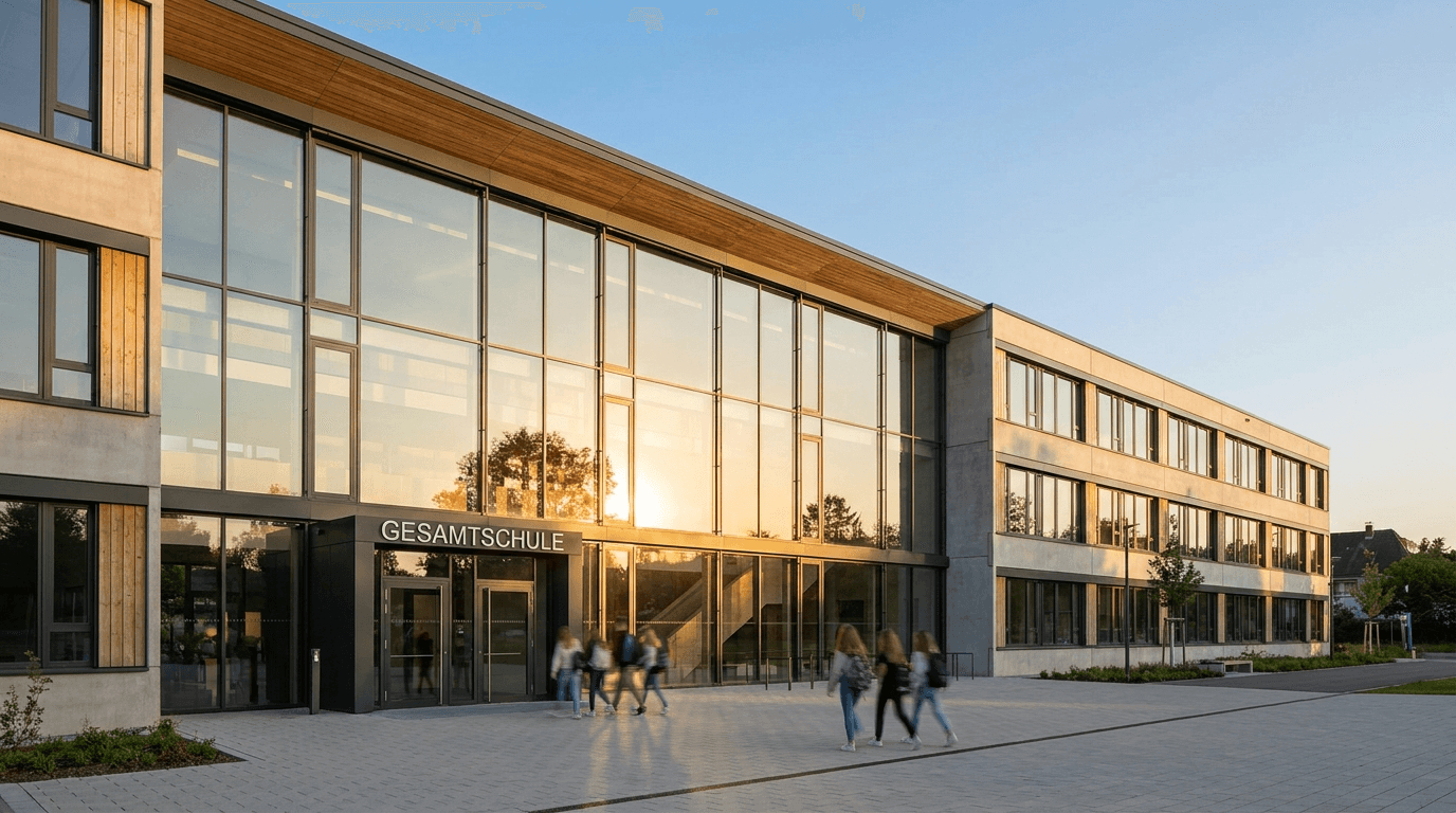 Modernes Schulgebäude